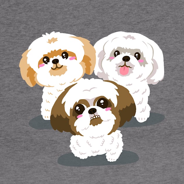 Shitzu Puppies by Instadoodles